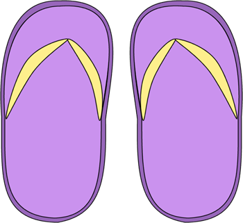 Purple Flip Flops Clip Art - Purple Flip Flops Image