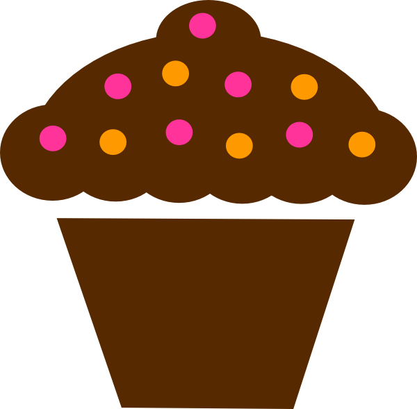 Polka Dot Cupcake clip art - vector clip art online, royalty free ...