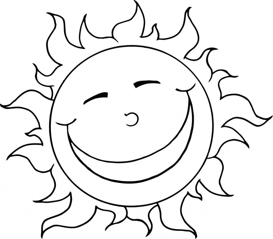Vector Of Coloring Page Outline Design Happy Sun Id 23517 197392 ...