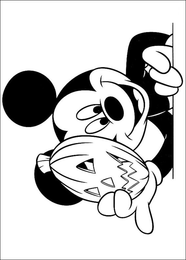 Mickey Mouse Coloring Pages Hallowen - smilecoloring.com
