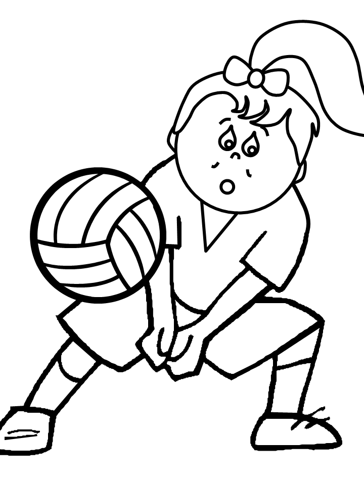 Volleyball coloring pages | Coloring-