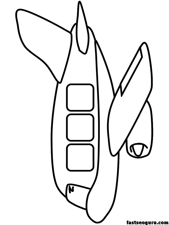 kids coloring pages airplane military printable | thingkid.