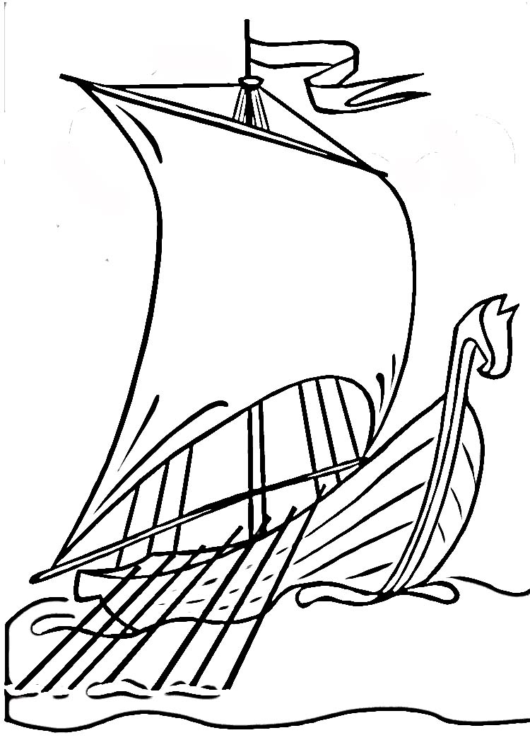 Viking Ship Drawing
