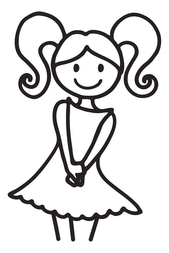 clip art girl stick figure - photo #17