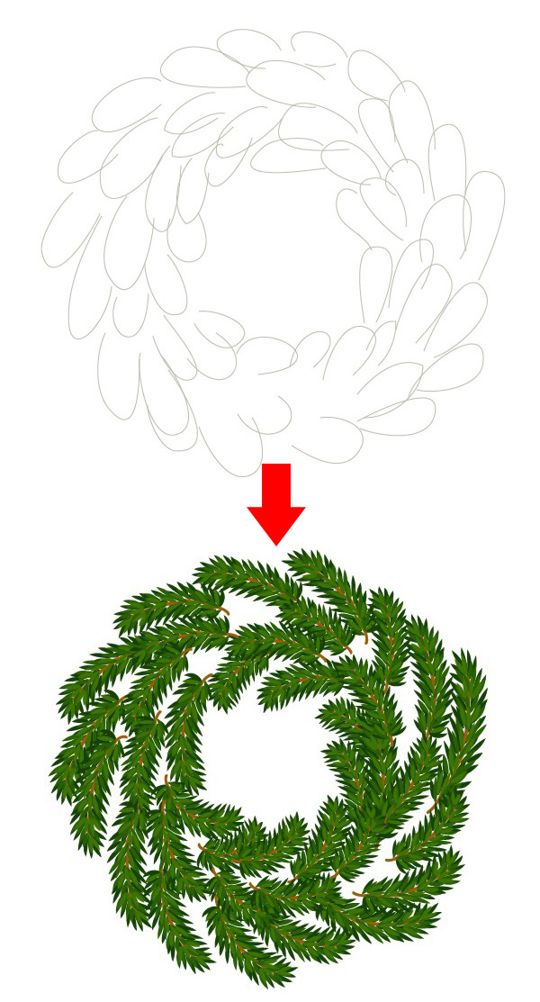 Create a Detailed, Festive Christmas Wreath in Adobe Illustrator ...