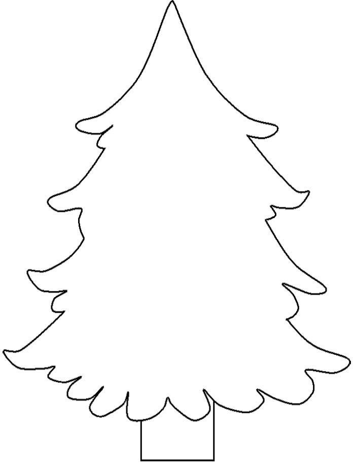 Blank Christmas Tree Coloring Page: Blank Christmas Tree Coloring Page