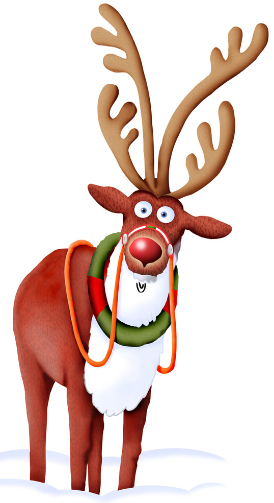 clipart rudolph red nosed reindeer - photo #45