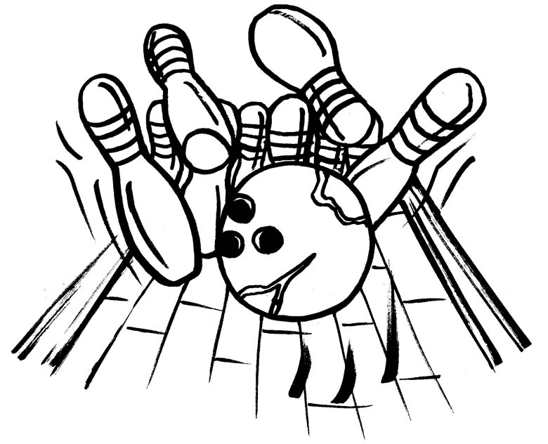 Pix For > Bowling Pin Coloring Page