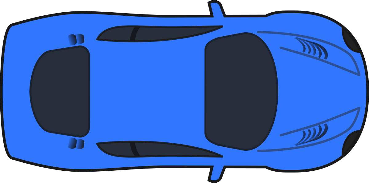 Dark Blue Racing Car (Top View) Clipart by qubodup : Car Cliparts ...