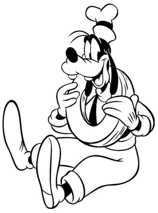 Free Printable Cartoon Disney Goofy Coloring Pages #