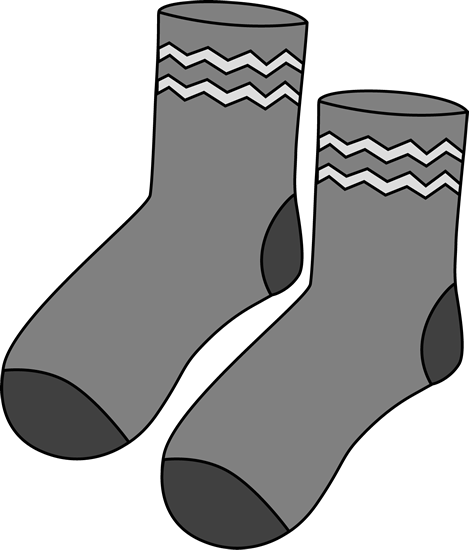 Gray Pair of Socks Clip Art - Gray Pair of Socks Image