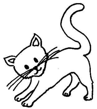 Simple Line Art Cat - ClipArt Best