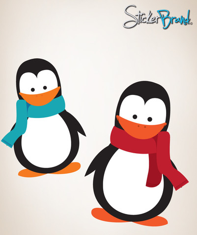 Graphic Wall Decal Sticker Cute Baby Penguins #861 | Stickerbrand ...