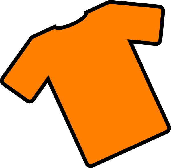 Orange T-shirt Angled clip art - vector clip art online, royalty ...