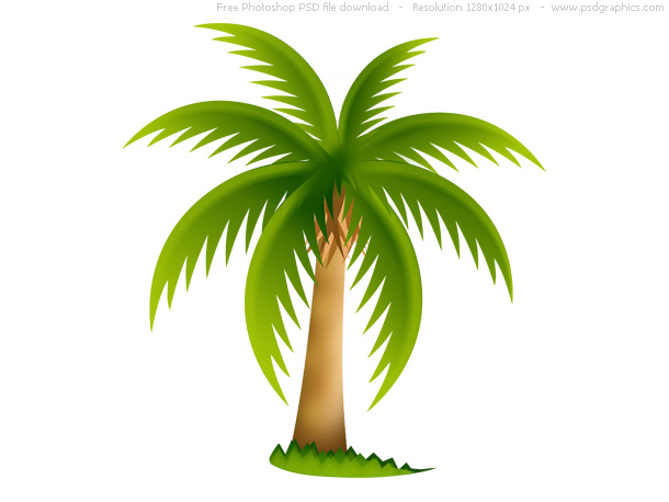 Palm tree, PSD web icon | PSDGraphics
