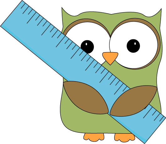 Owl with Ruler Clip Art - Owl with Ruler Image