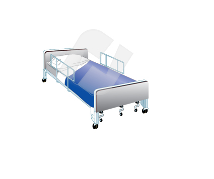 Medical Bed Vector Clip Art | PoweredTemplate.com