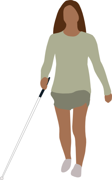 Blind Woman Walking clip art - vector clip art online, royalty ...