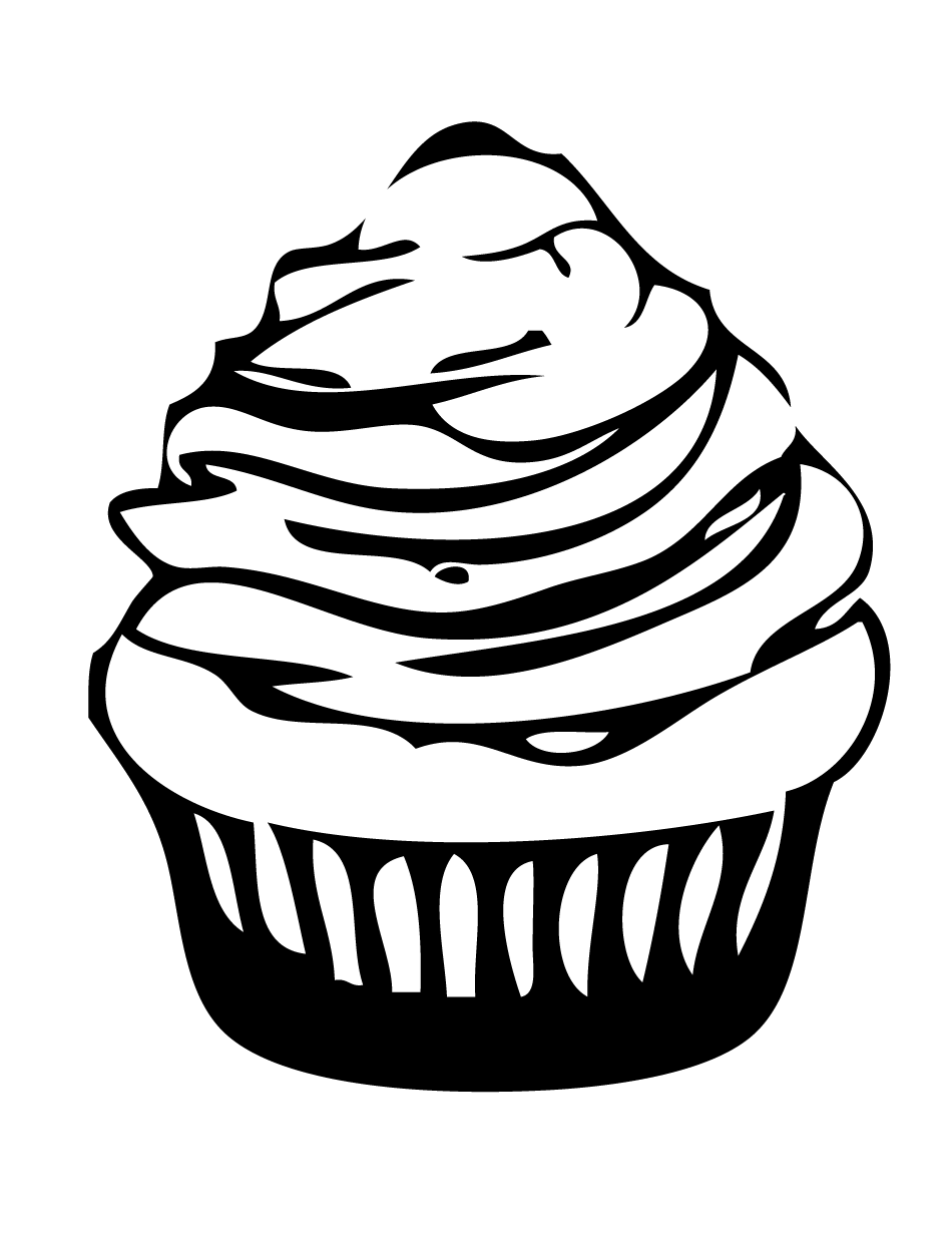 Cupcake coloring page - Coloring Pages & Pictures - IMAGIXS