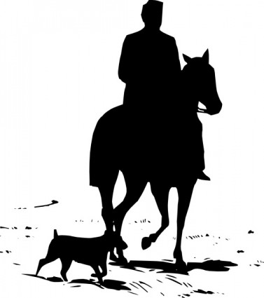 Riding Horse Silhouette clip art Vector clip art - Free vector for ...