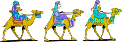 Three Kings Riding on Camels | Christmas Clip Art - Christart.com