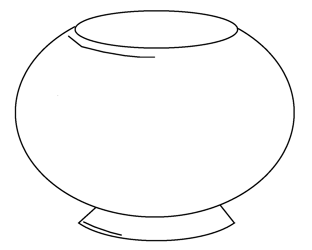 Fish Bowl Coloring Sheet Cliparts co