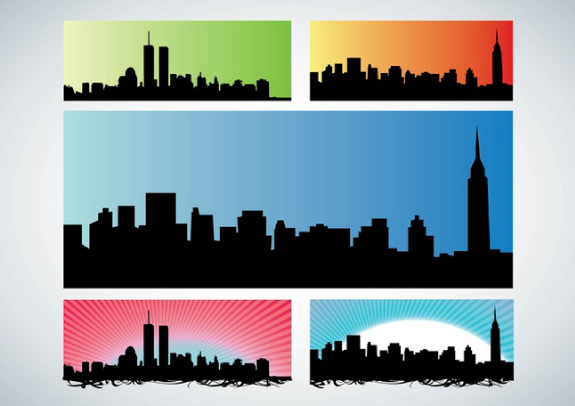 Free New York City Skyline Vector Art | Graphic Designer Tips ...