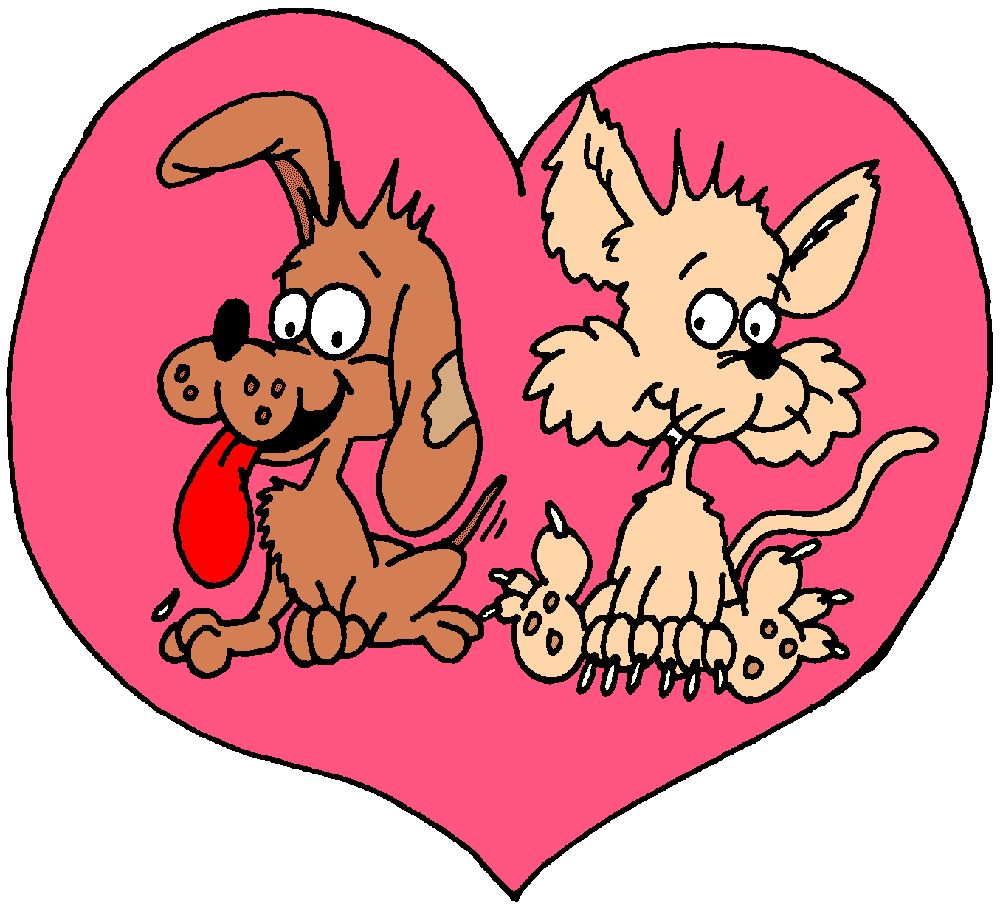 Dog And Cat Free Animated Cartoon Hearts Love Pictures Amp Couples ...