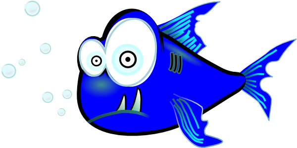Piranha Blue clip art - vector clip art online, royalty free ...