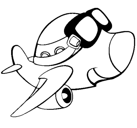 Funny Airplane Coloring Pages for Kids : New Coloring Pages