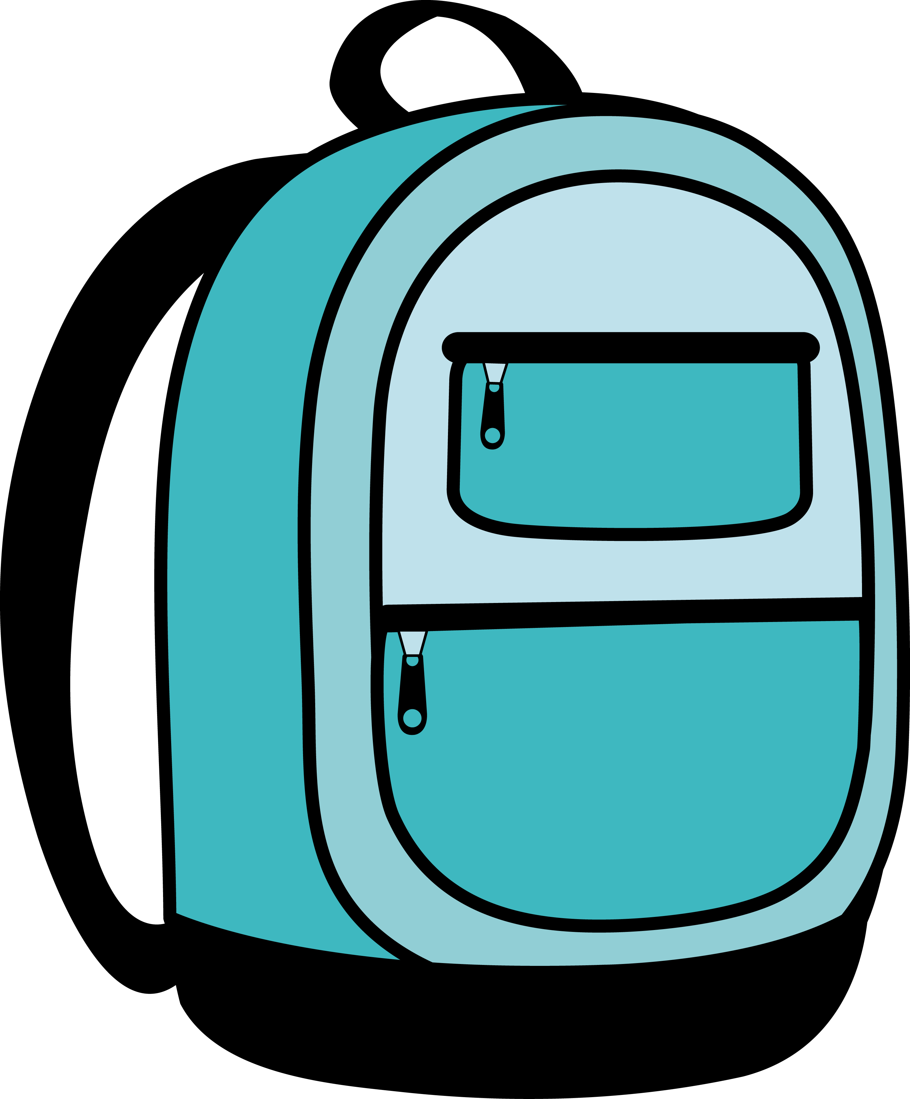 Blue Kids School Backpack - Free Clip Art