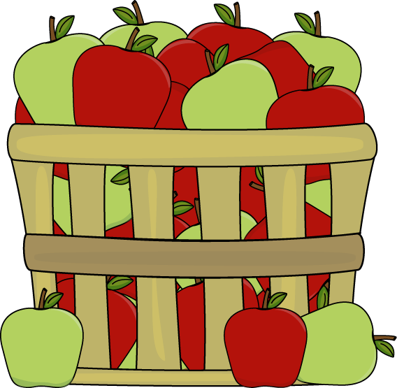 Basket of Red and Green Apples Clip Art - Basket of Red and Green ...