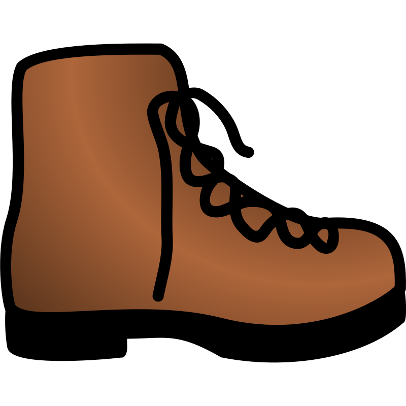 Clipart - simple brown boot