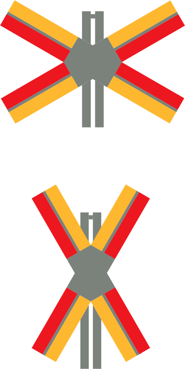 train crossing signals 1 - vector Clip Art