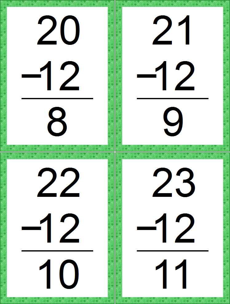 FREE Printable Beginner's Math Flashcards - Number Twelve