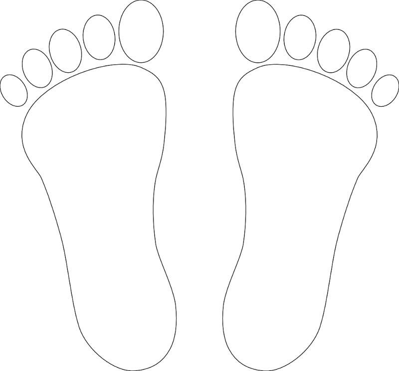 foot_print_two_black_white_ ...
