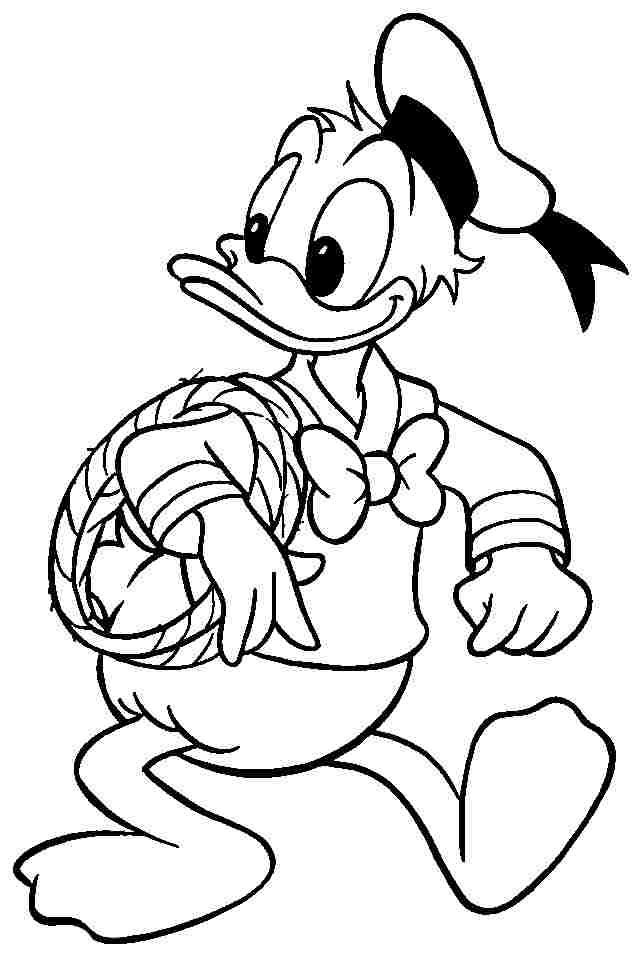 Disney Cuties Donald Duck Colouring Pages