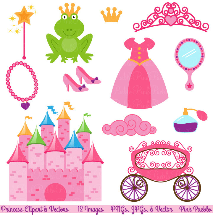 Princess Fairytale Clipart Clip Art Storybook Clip by PinkPueblo