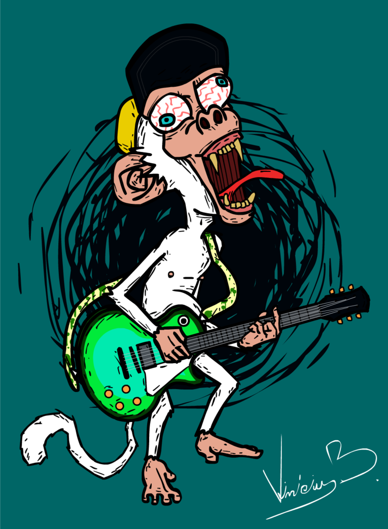 Guitar Monkeys Dropdead by MrDrawing on DeviantArt