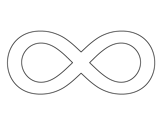 Infinity symbol pattern. Use the printable outline for crafts ...