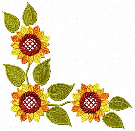 Sunflowers Ornaments 16 Machine Embroidery Designs Set | eBay