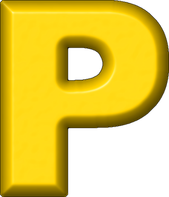Presentation Alphabets: Yellow Refrigerator Magnet P