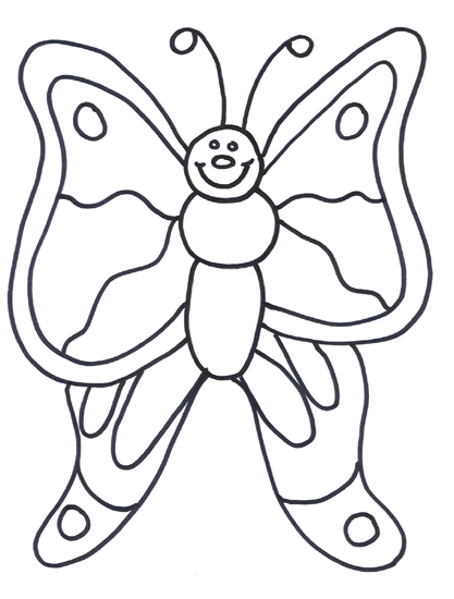 Cartoon Butterfly Clip Art | Coloring Pages