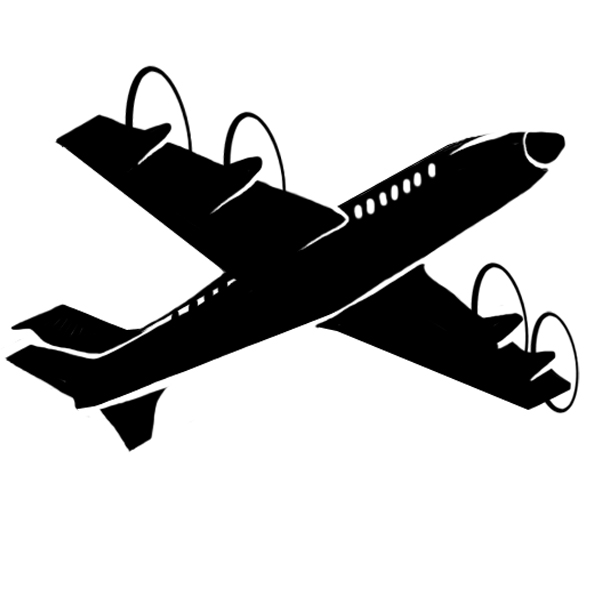 Plane Drawing (Stencil Style)