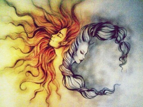 sun and moon, art, drawings, Tattoo idea? | a r t . | Pinterest