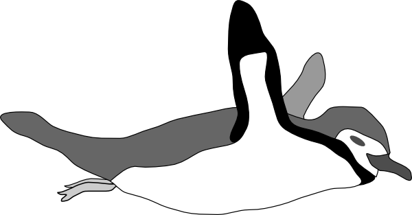 Penguin Swim clip art - vector clip art online, royalty free ...