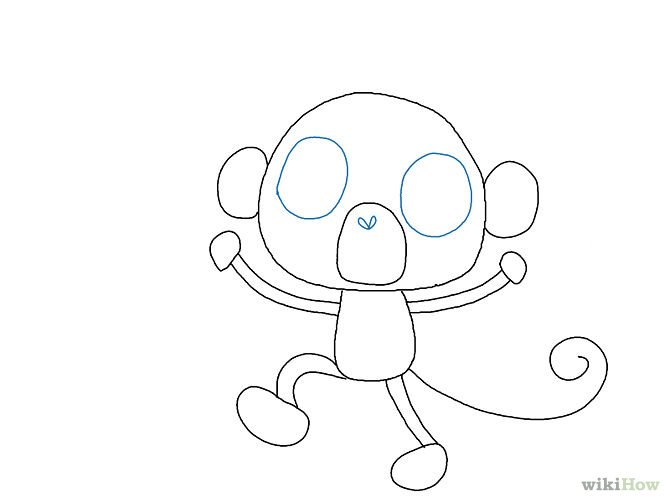 3 Ways to Draw a Monkey - wikiHow