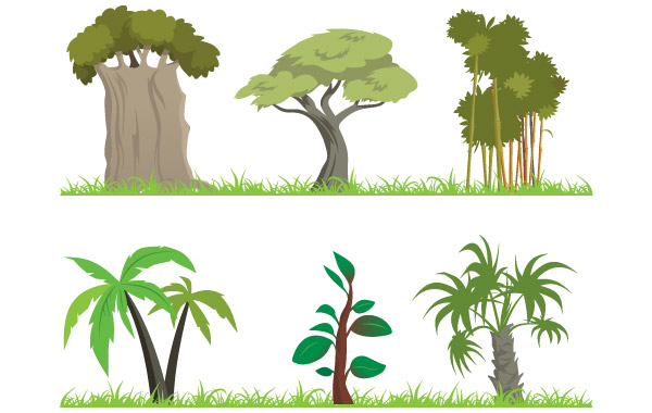 Cartoon Jungle Tree Vector - Download 1,000 Vectors (Page 1)