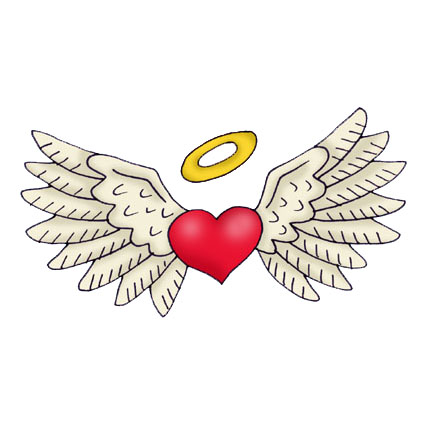 Love Heart With Angel Wings Drawing | zoominmedical.