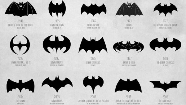 La evolución completa del logotipo de Batman durante su historia ...